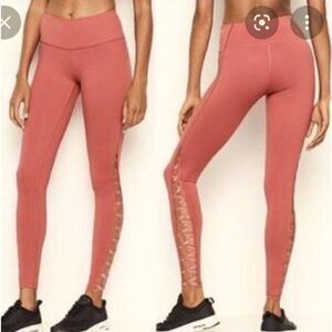 Victoria Sport Knockout Tights in Empire Rose Crisscross Lace Up Sides XL- 16
